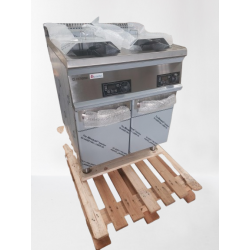 Tecnoinox - Friteuse sur coffre électrique - 2 x 14 litres - Commandes électroniques - Gamme 700