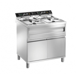Friteuse électrique sur coffre - Super puissante - 2 x 9 Litres - 400 V - 92994C