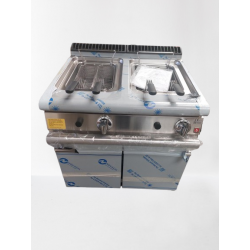 Friteuse gaz monobloc - 15 + 15 litres - Gamme Queen 700 - 70QFRIG815 - Baron