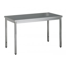 Table inox profondeur 700 mm - Longueur 1000 mm - Avec étagère - TTC710ET