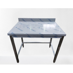 Table adossée inox profondeur 700 mm - Longueur 1000 mm - Sans étagère - TTA710T