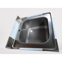 Plonge inox 1 bac - Sans égouttoir - Profondeur 700 mm - Piètement simple - PG075T