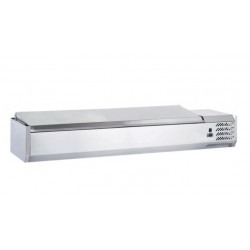 Furnotel - Vitrine positive couvercle inox pour 8 bacs GN 1/3 - 110 W - VRC181GN13X